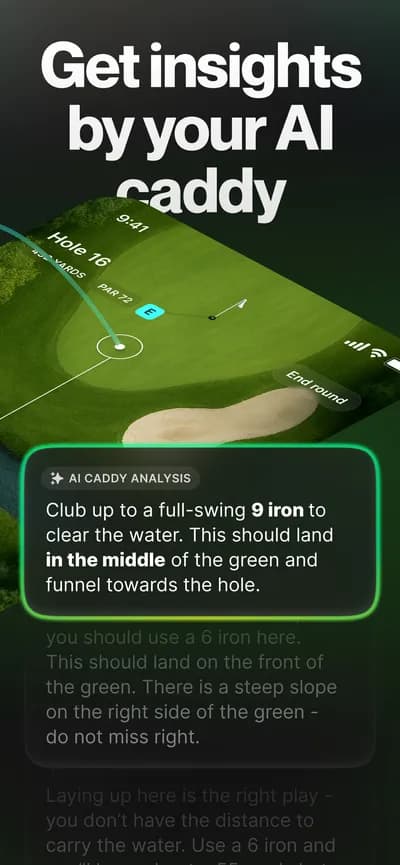 AI Caddy screenshot style
