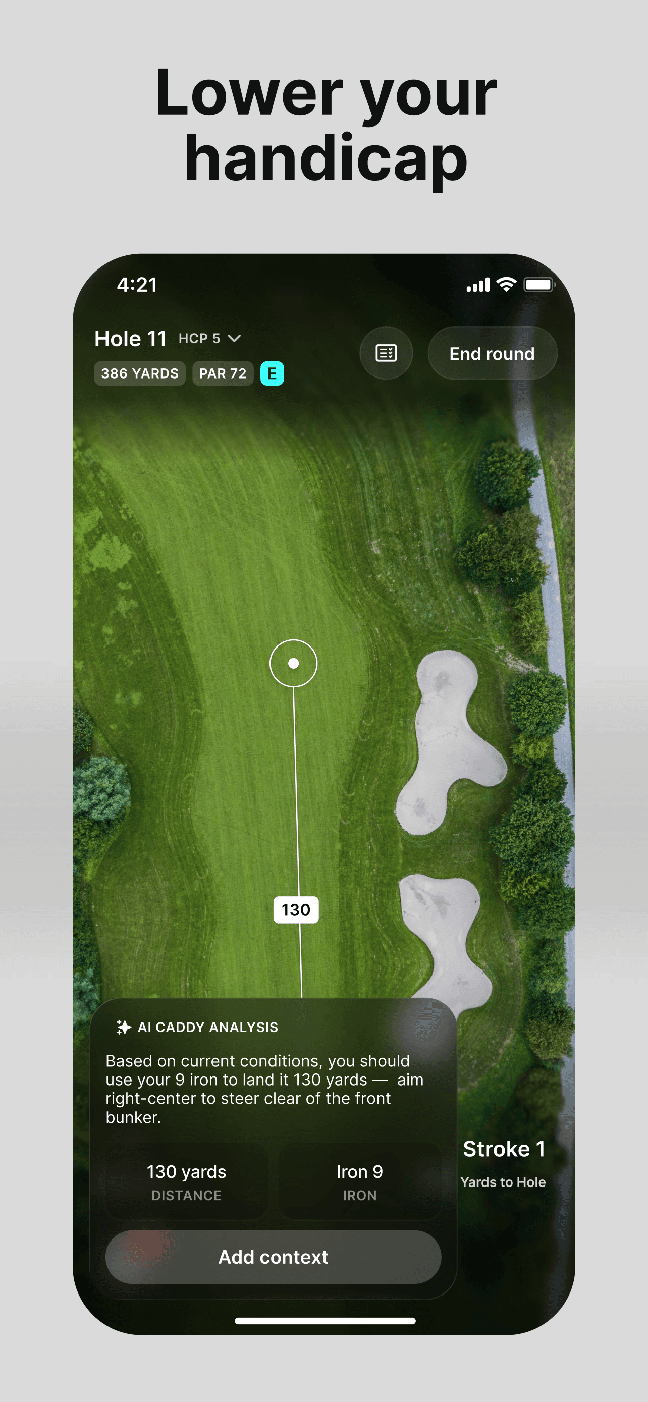 AI Caddy App Store screenshot style