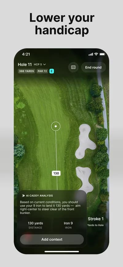 AI Caddy screenshot style
