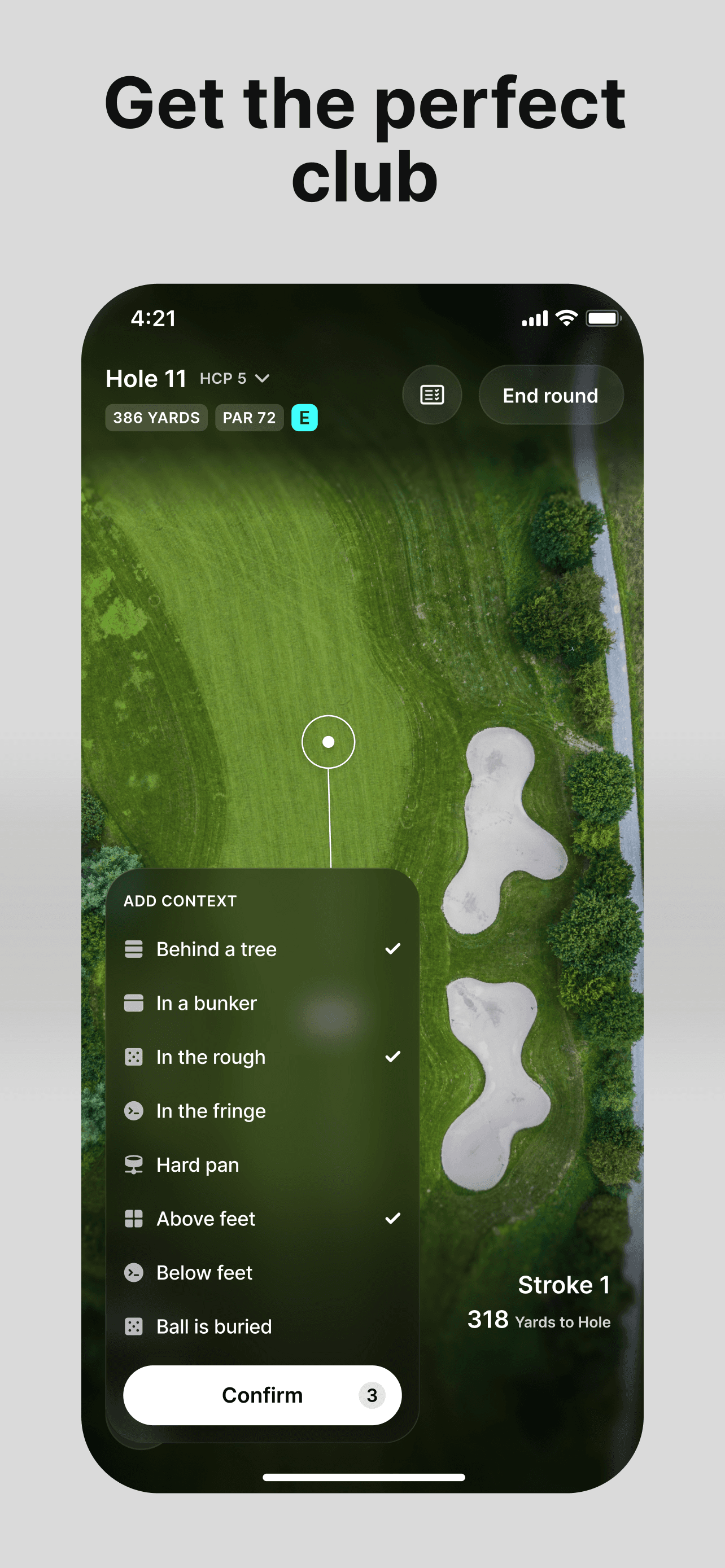 AI Caddy App Store screenshot style