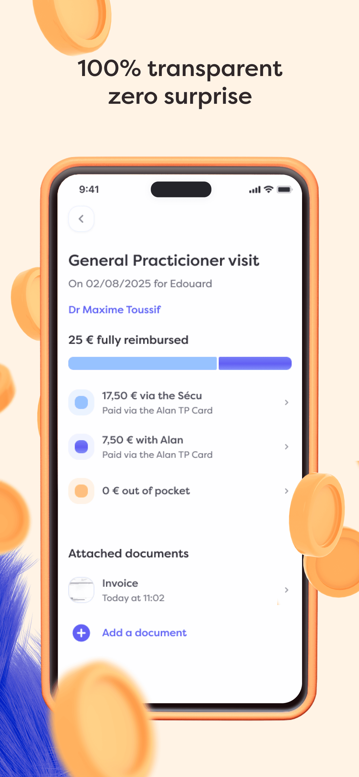 Alan App Store screenshot style