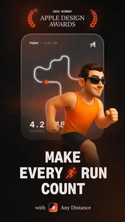 AnyDistance screenshot style