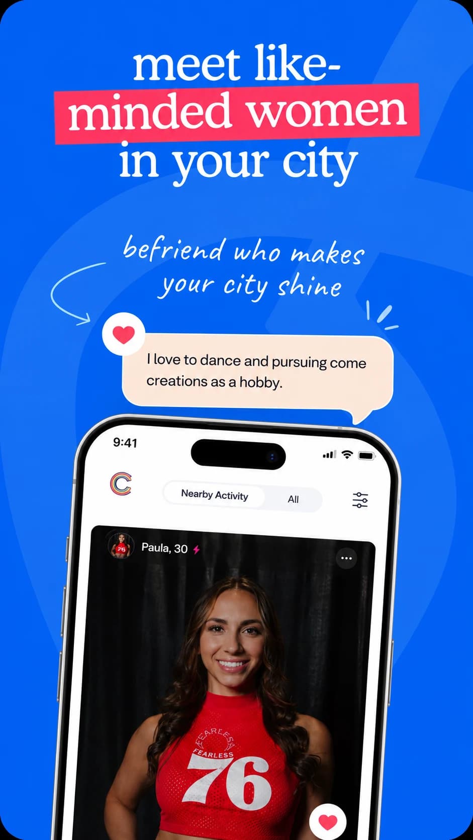 Befriend App Store screenshot style