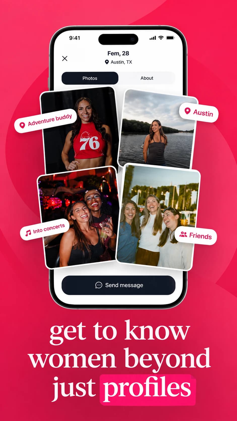 Befriend App Store screenshot style