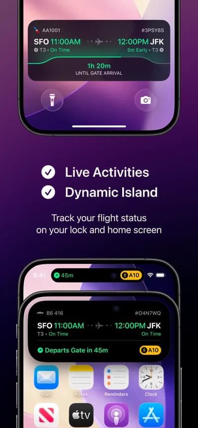Flighty screenshot style