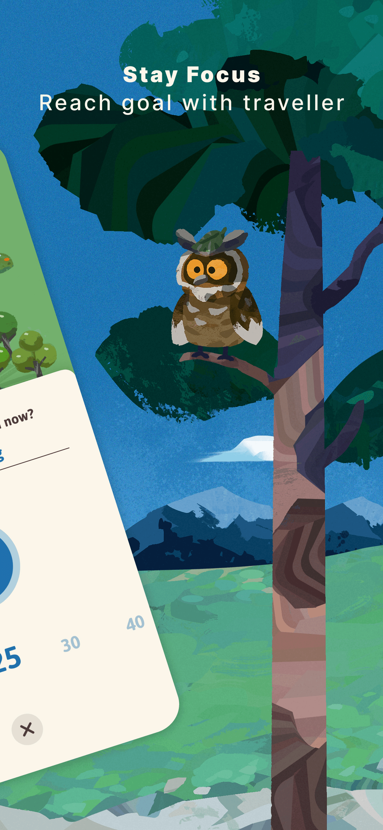 Focus Traveller App Store screenshot style