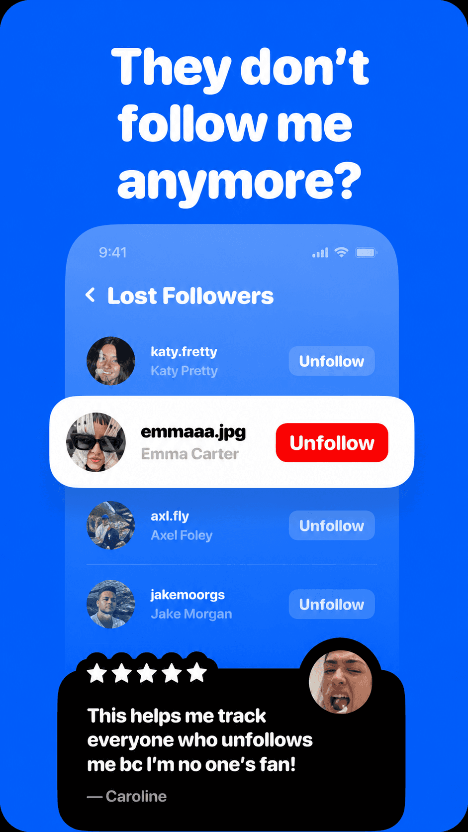 Followly App Store screenshot style