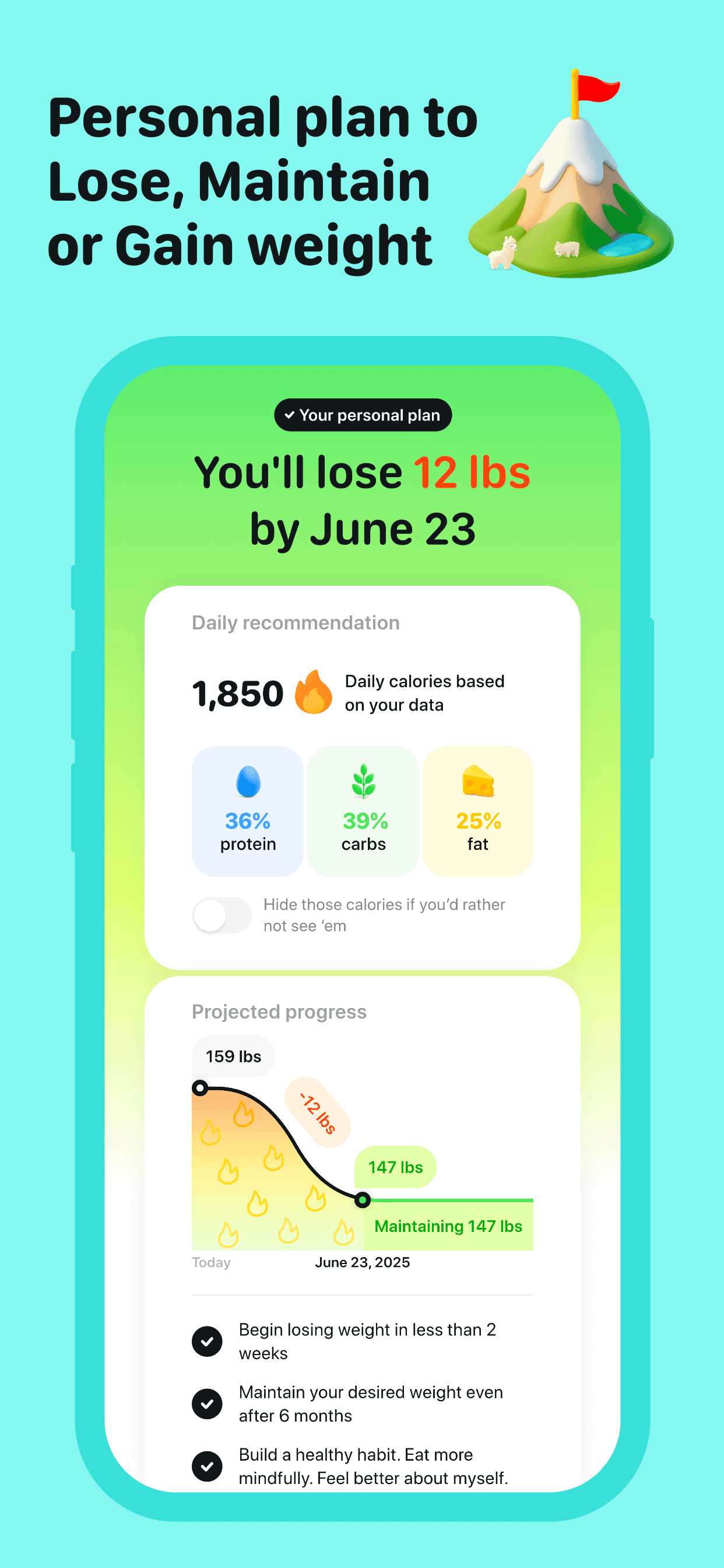 FoodLlama App Store screenshot style