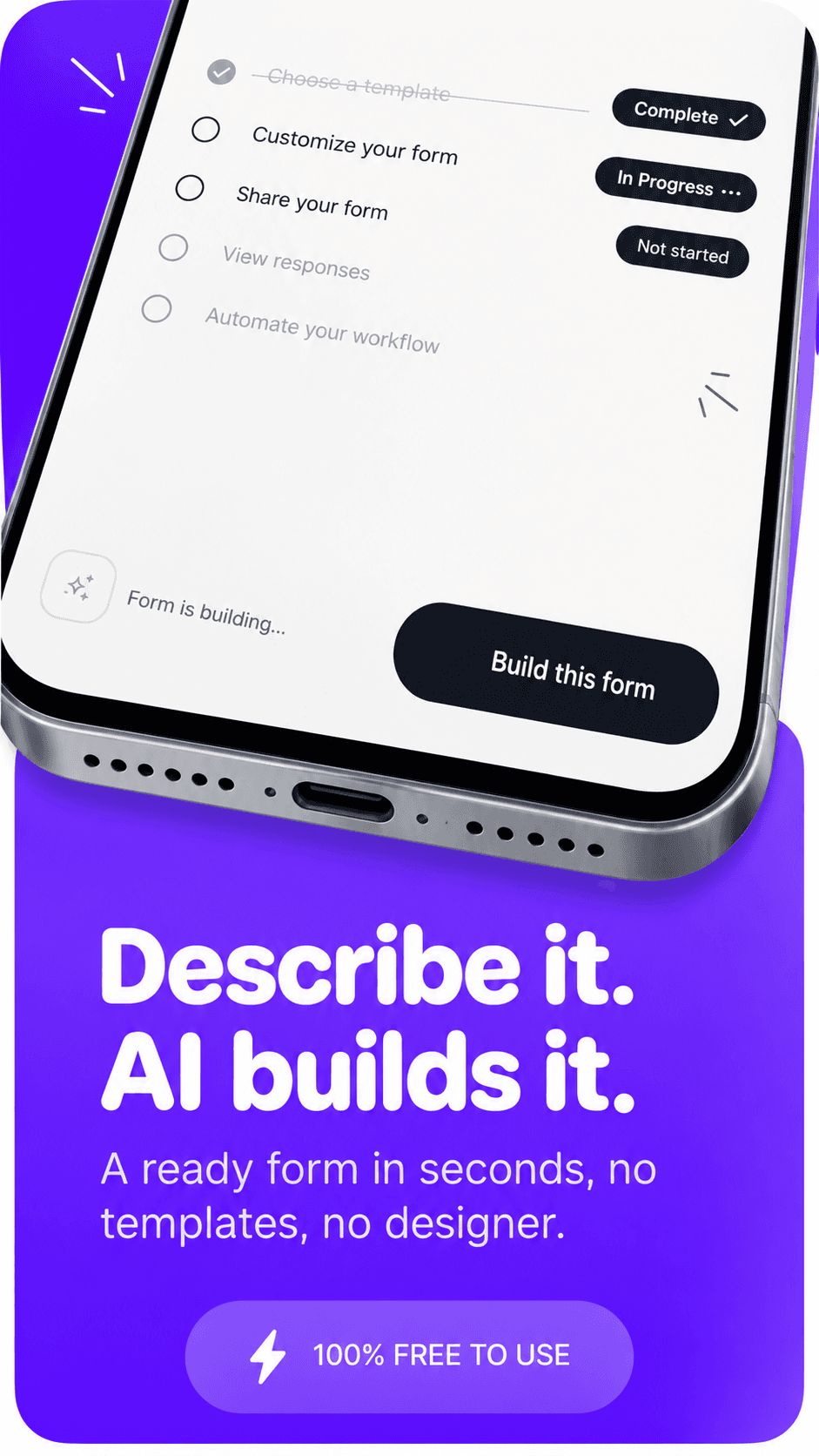Formbud App Store screenshot style