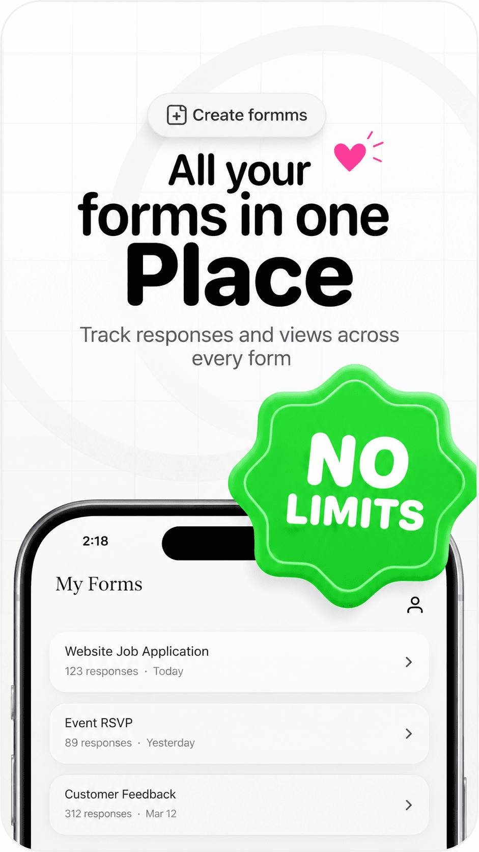 Formbud App Store screenshot style