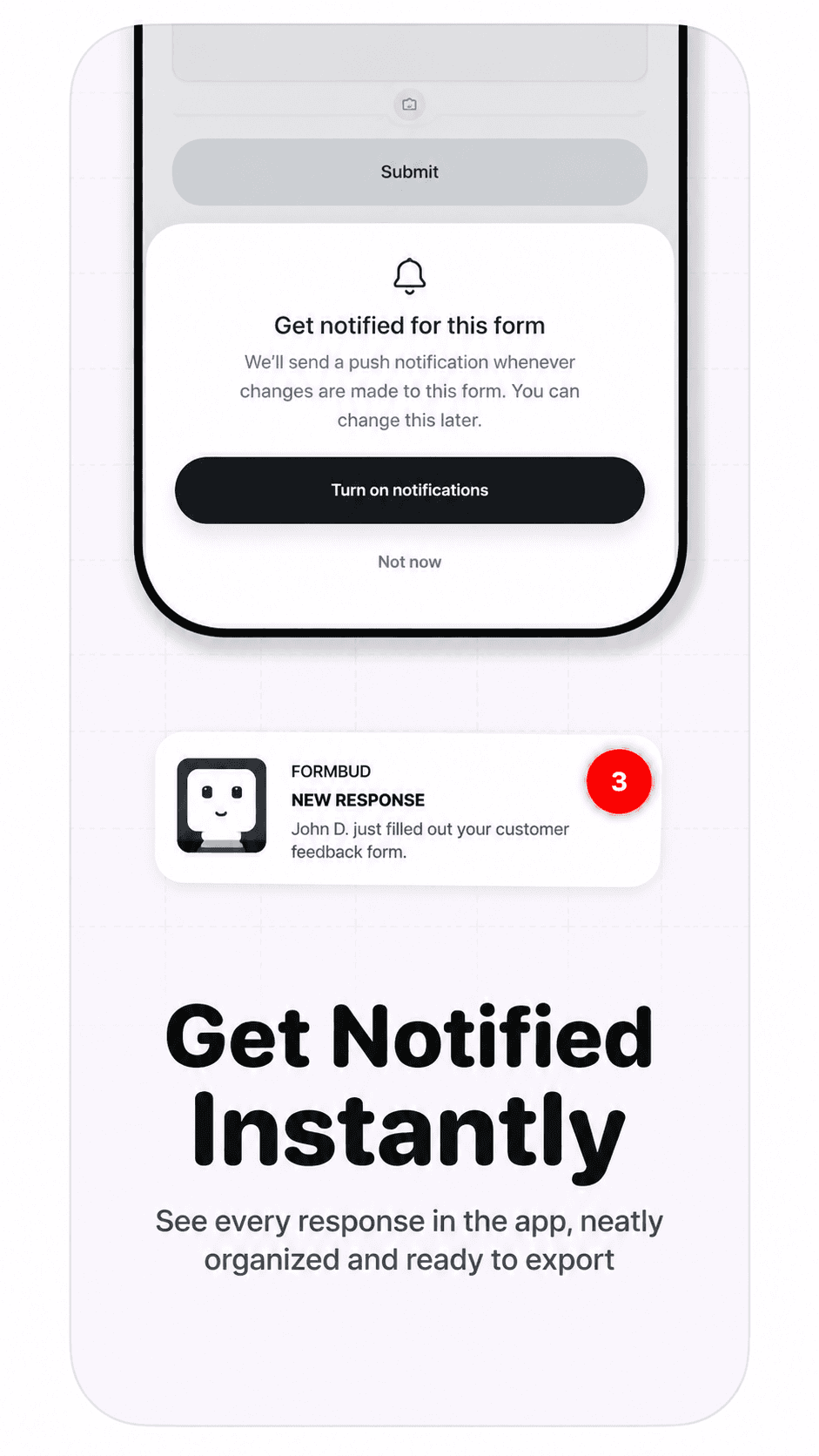 Formbud App Store screenshot style