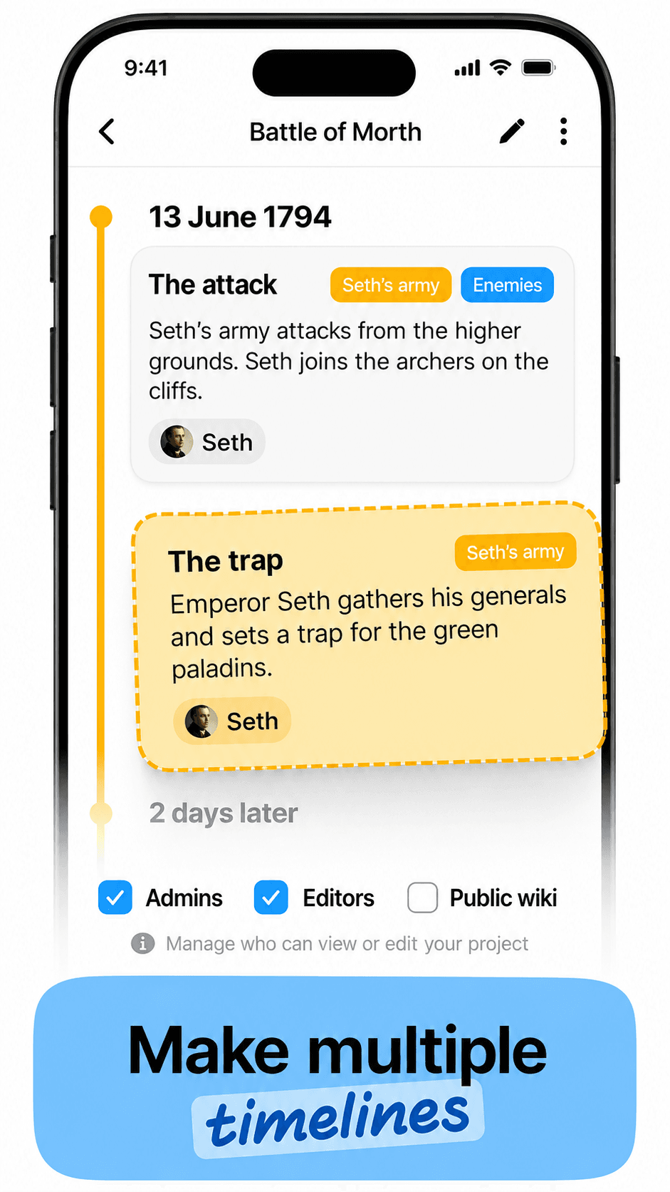 Fortelling App Store screenshot style