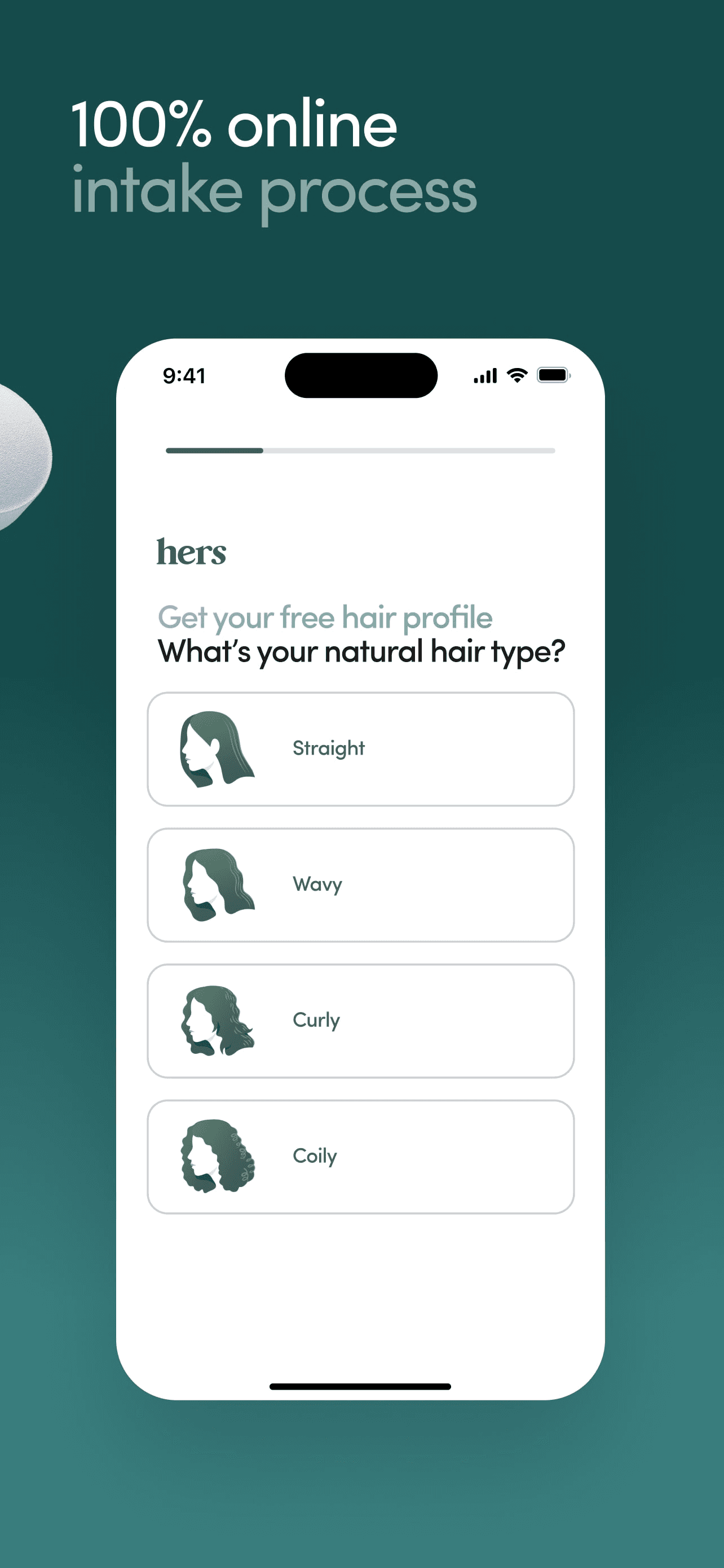 Hers App Store screenshot style
