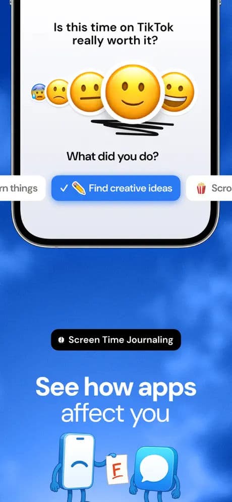 JOMO App Store screenshot style