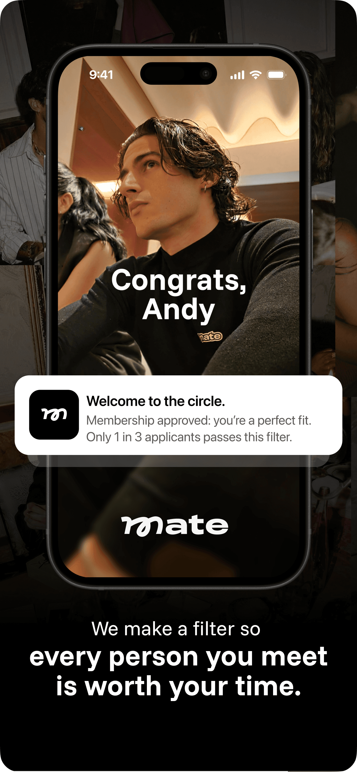 Mate App Store screenshot style