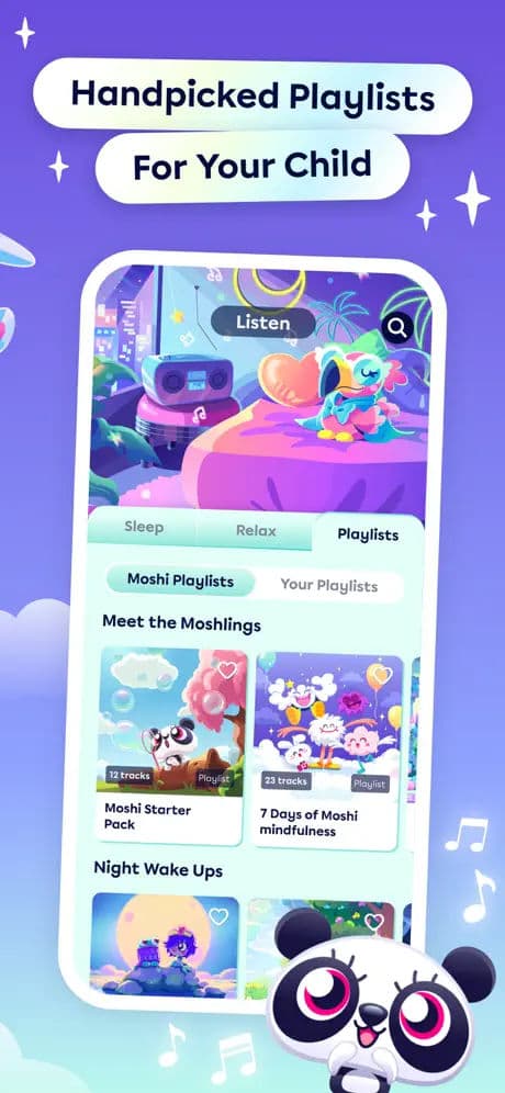 Moshi Kids App Store screenshot style