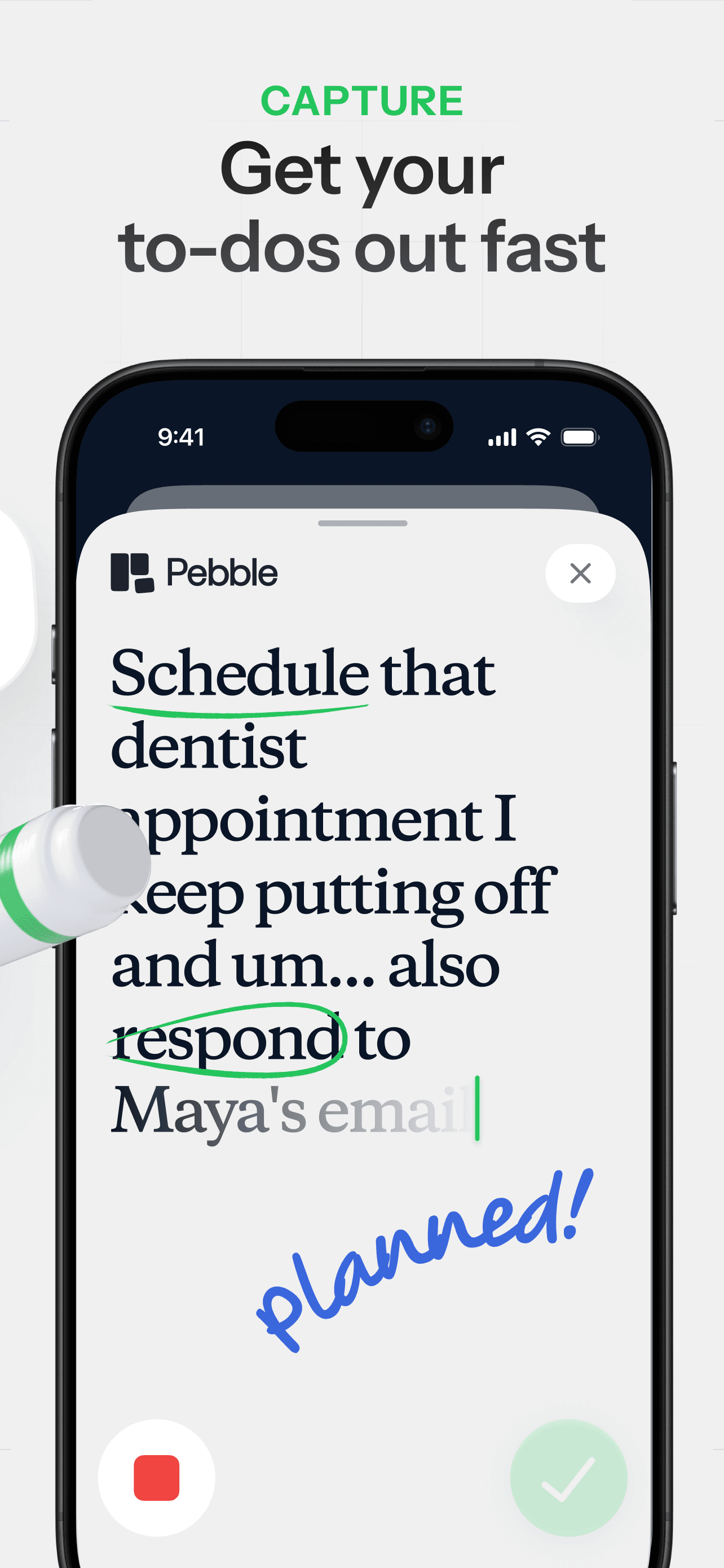 Pebble App Store screenshot style