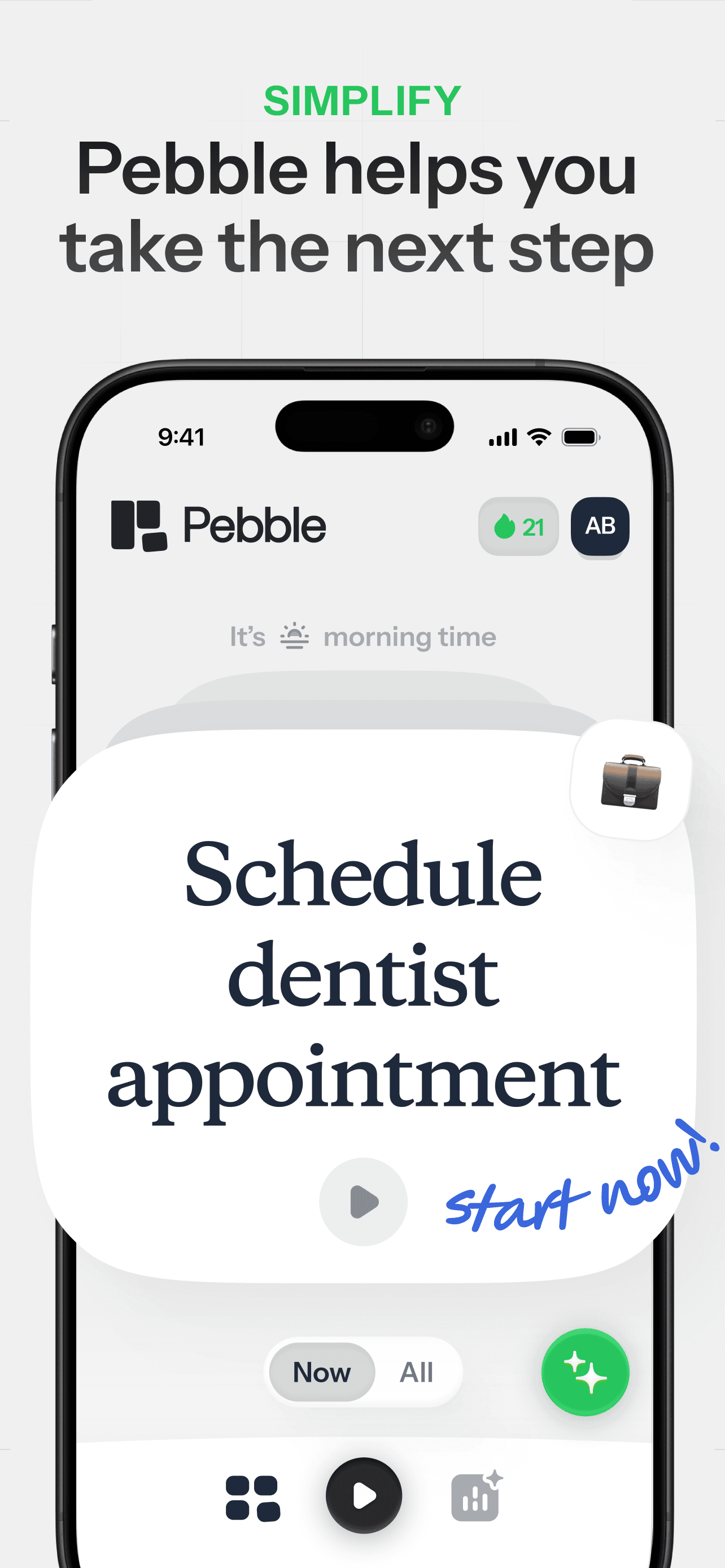 Pebble App Store screenshot style