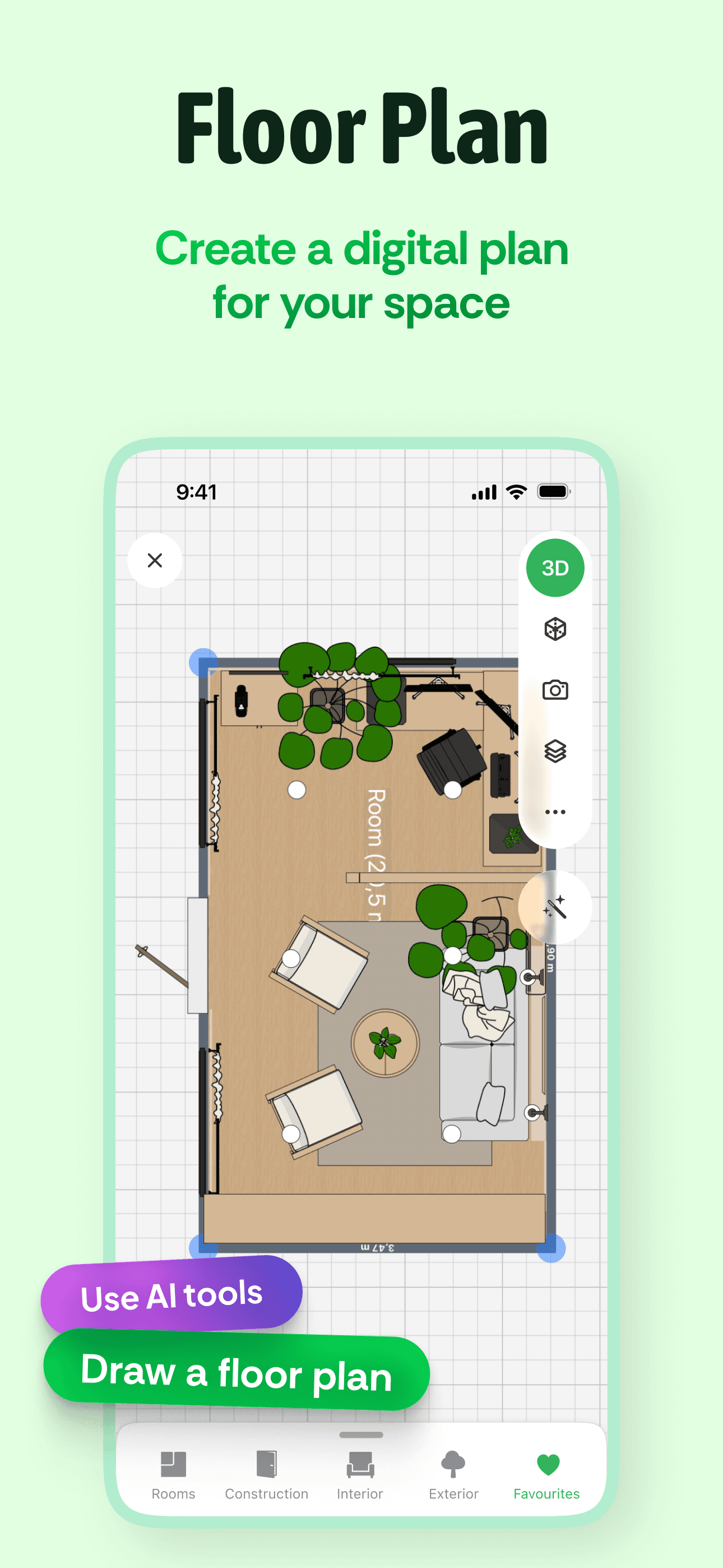 Planner 5D App Store screenshot style