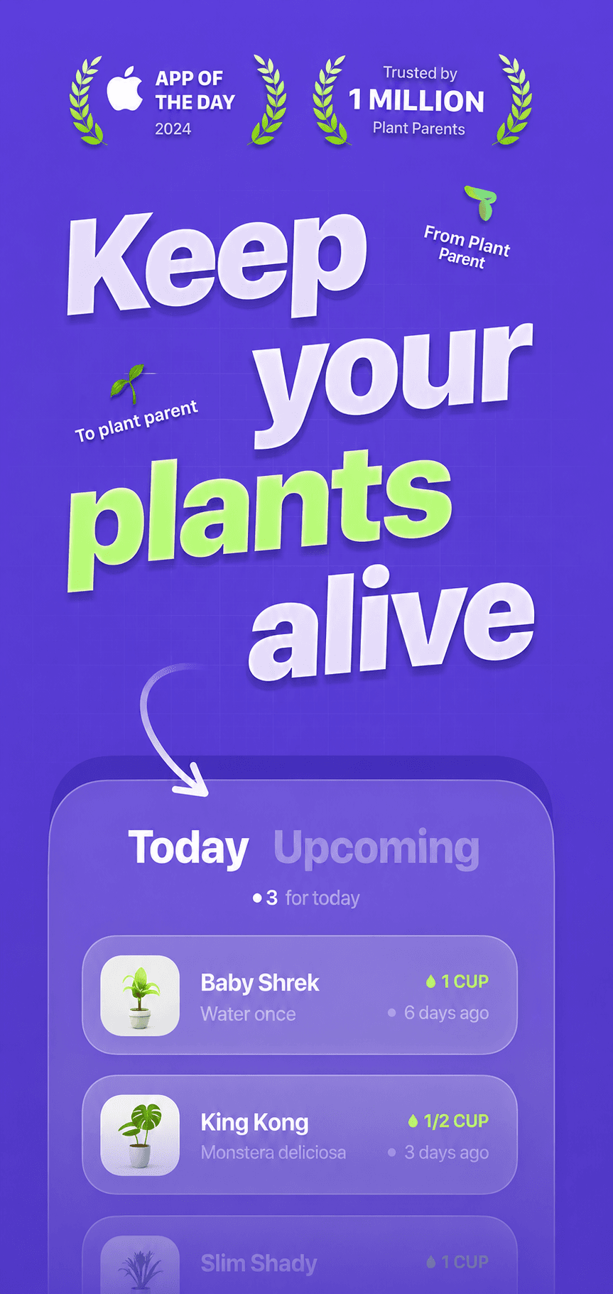 Plants App Store screenshot style