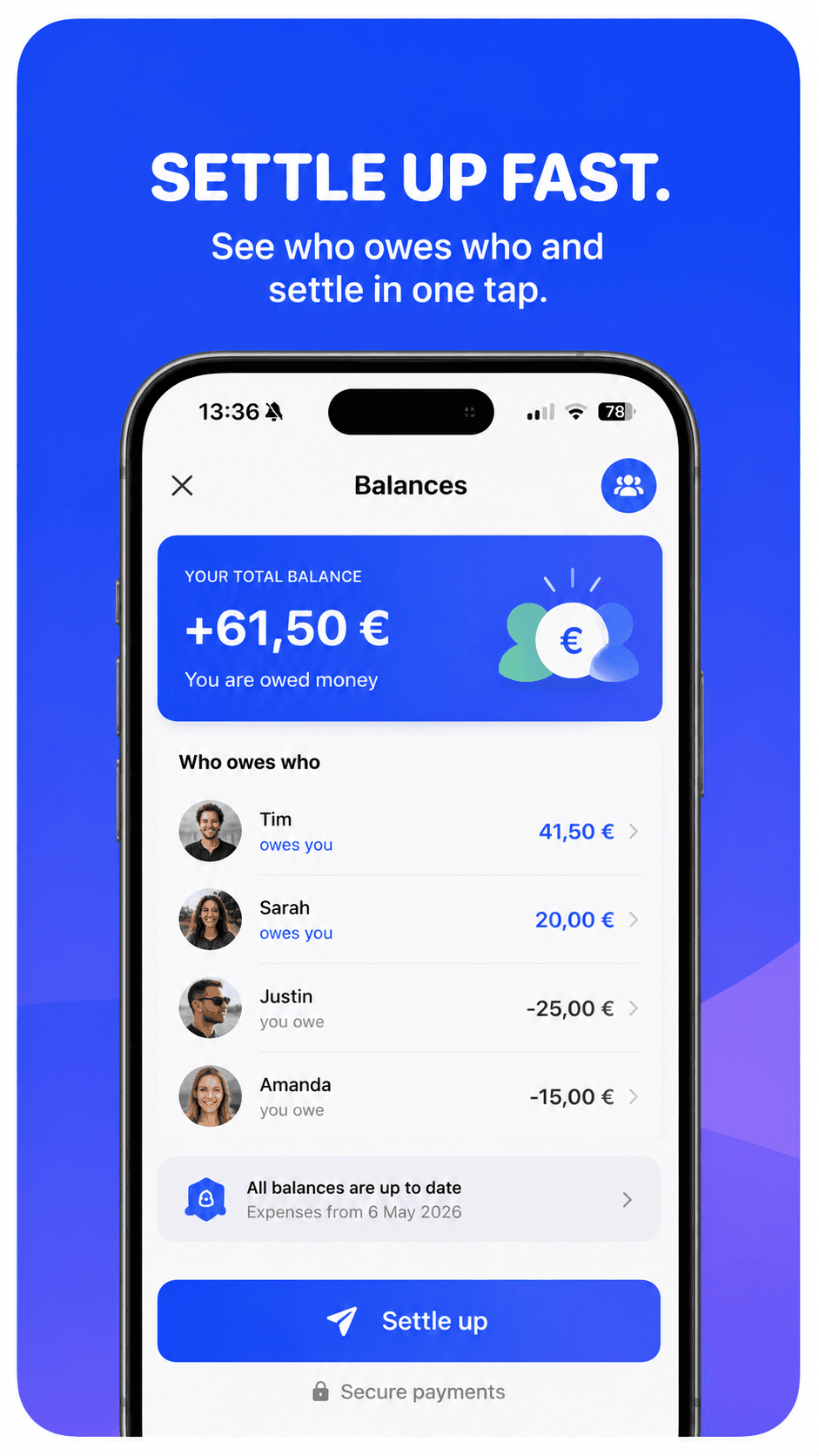 Splitz App Store screenshot style
