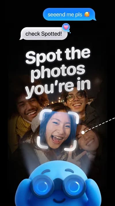 Spotted screenshot style