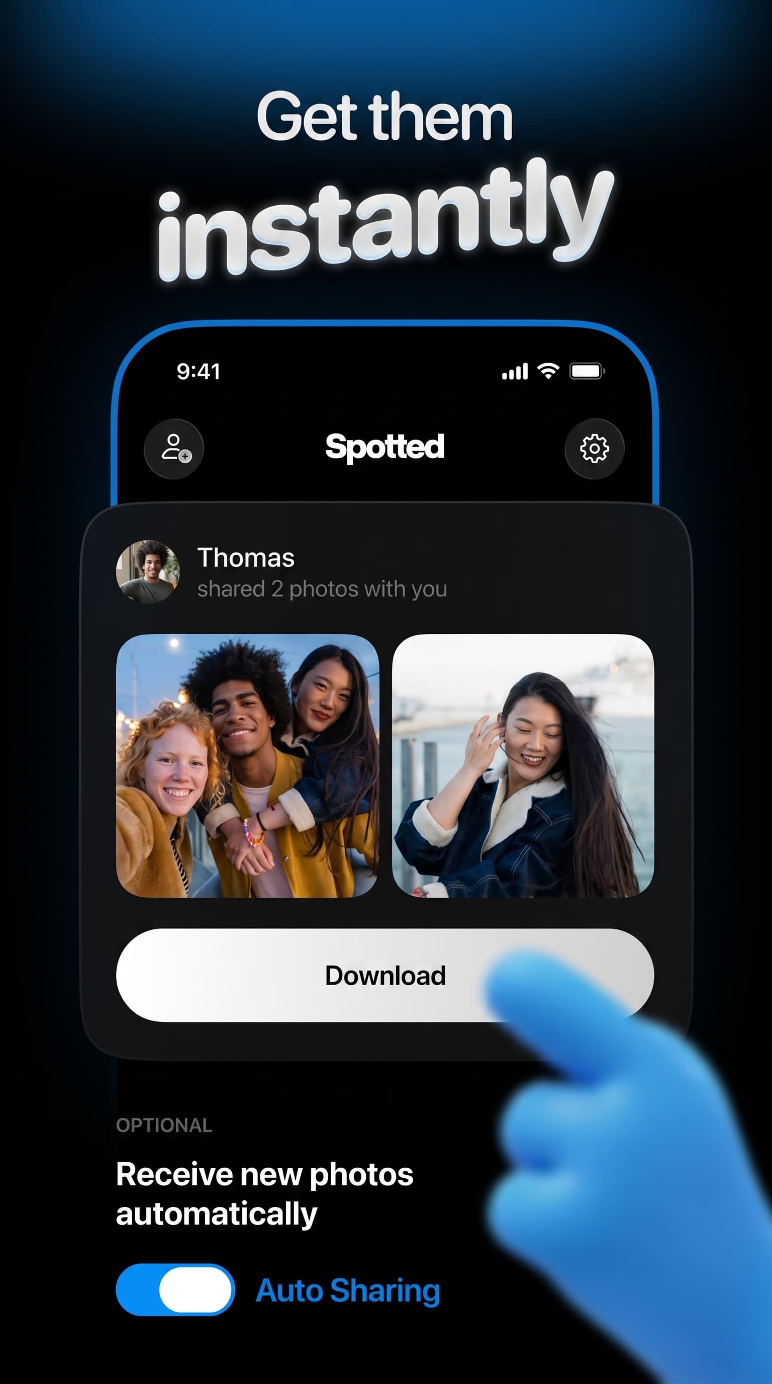 Spotted App Store screenshot style