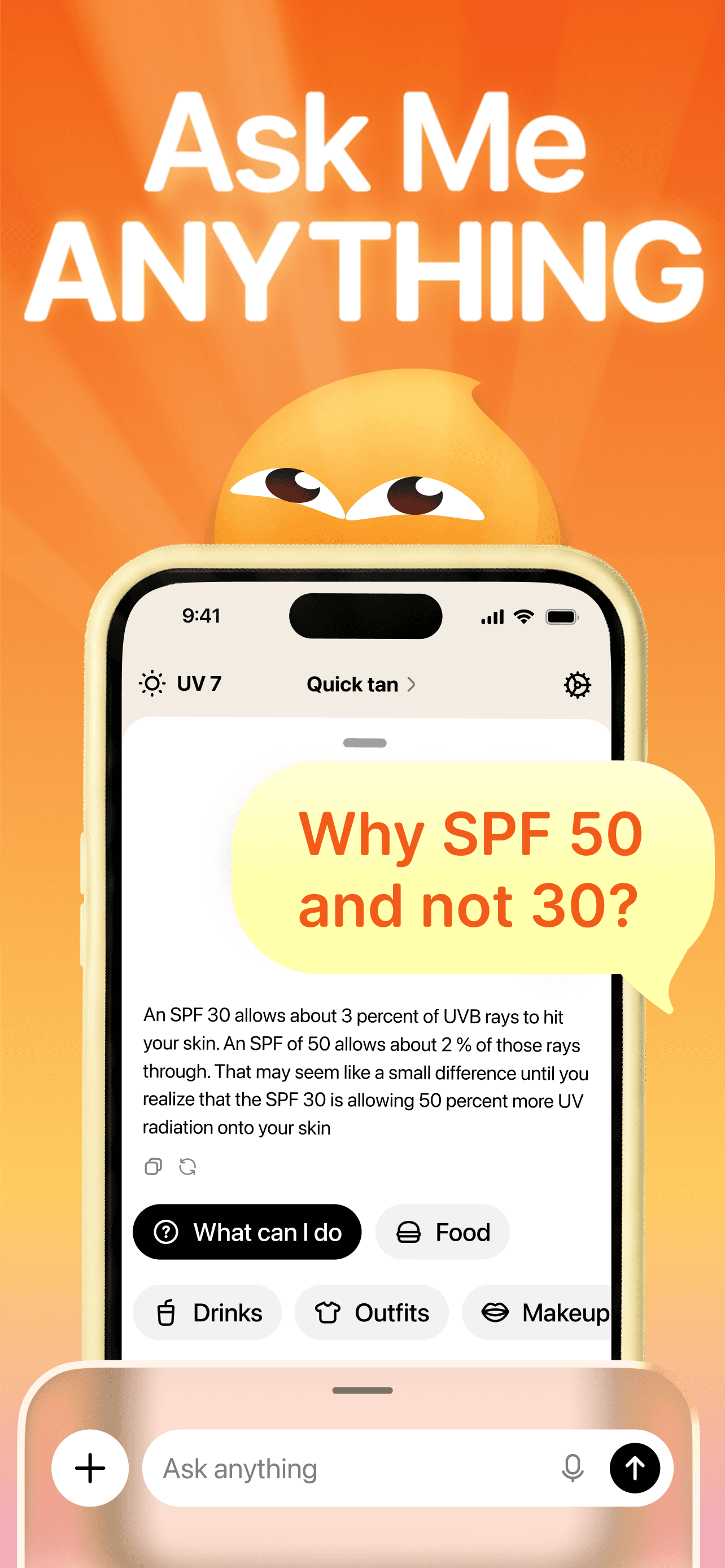 Tan AI App Store screenshot style