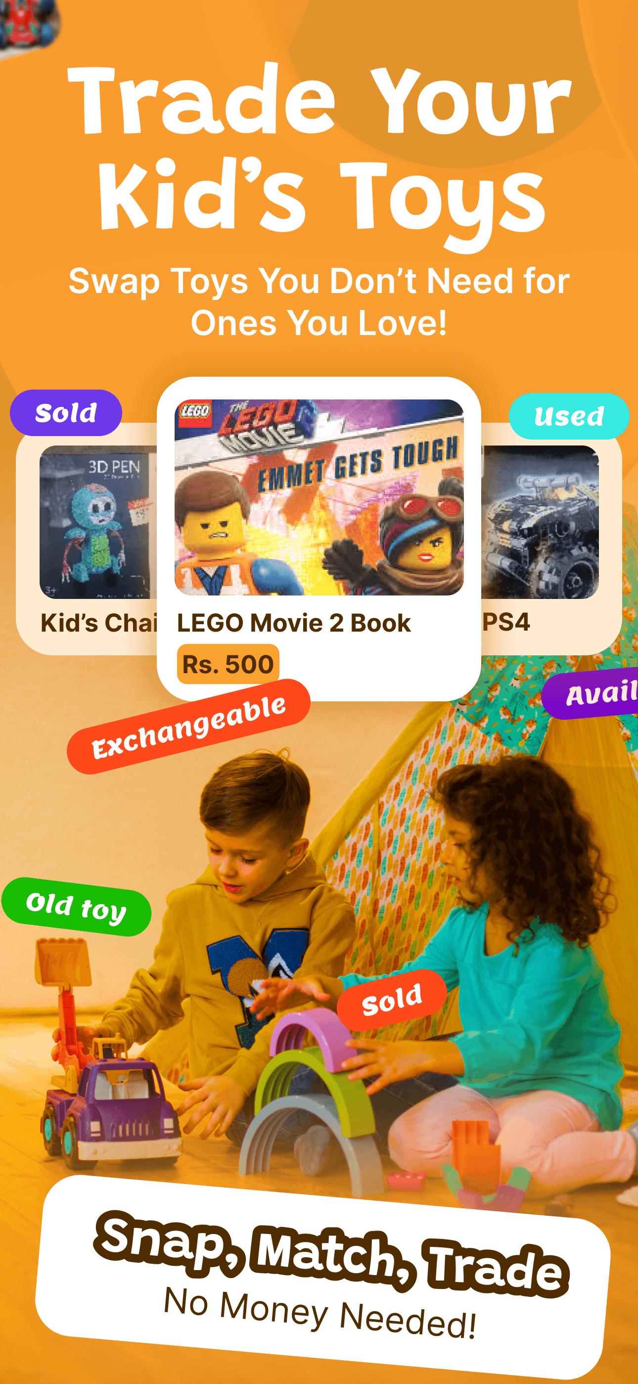 Toy Trade App Store screenshot style