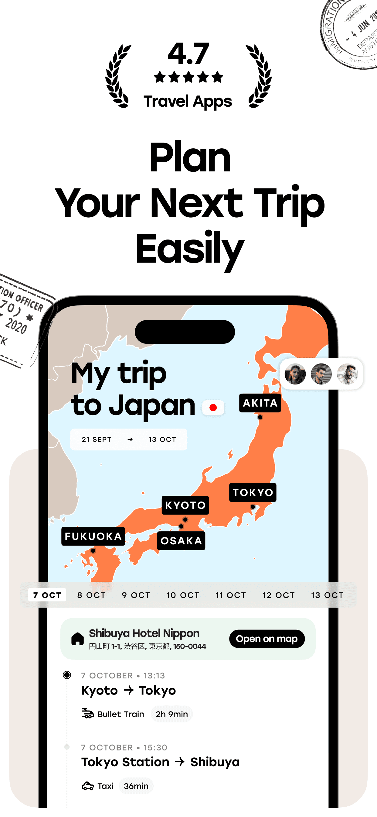Travel Tracker App Store screenshot style
