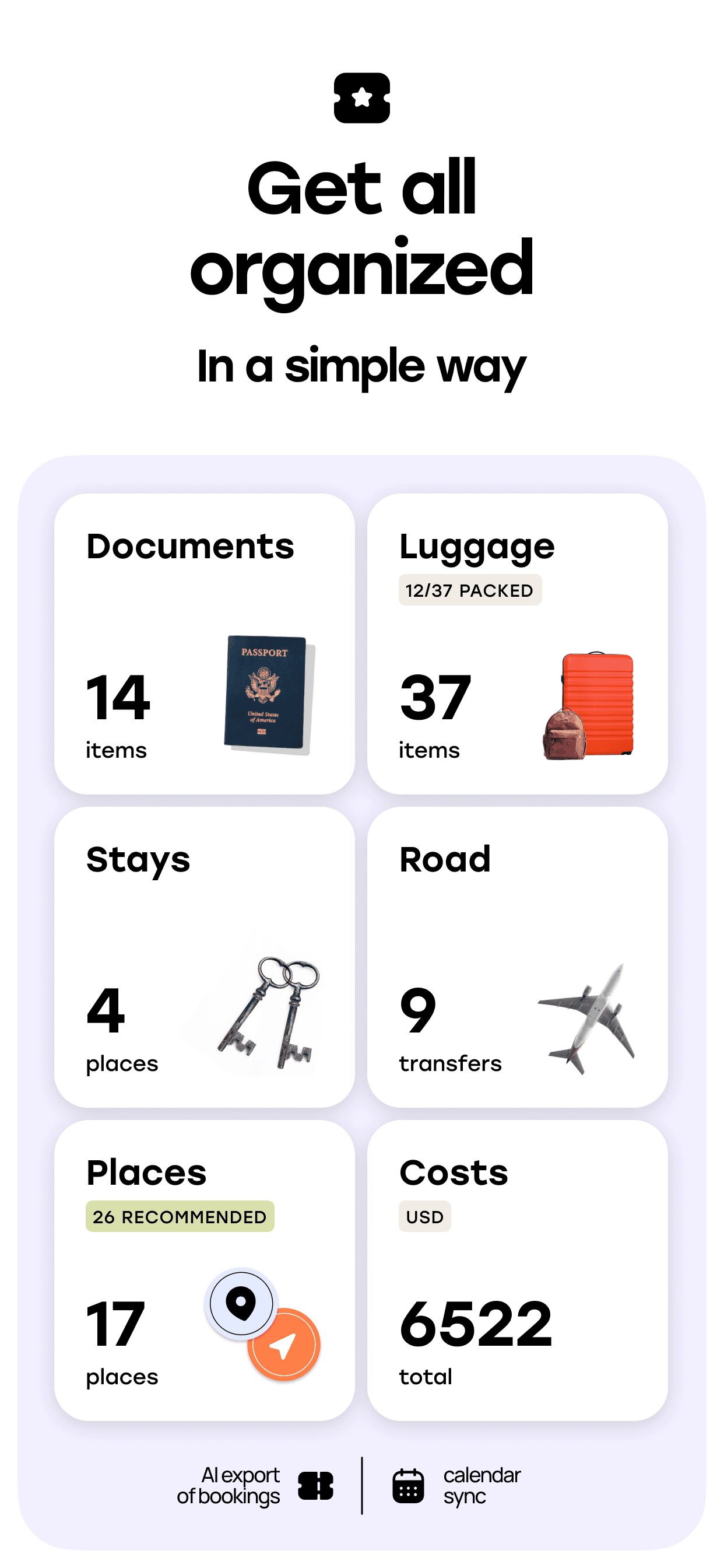 Travel Tracker App Store screenshot style