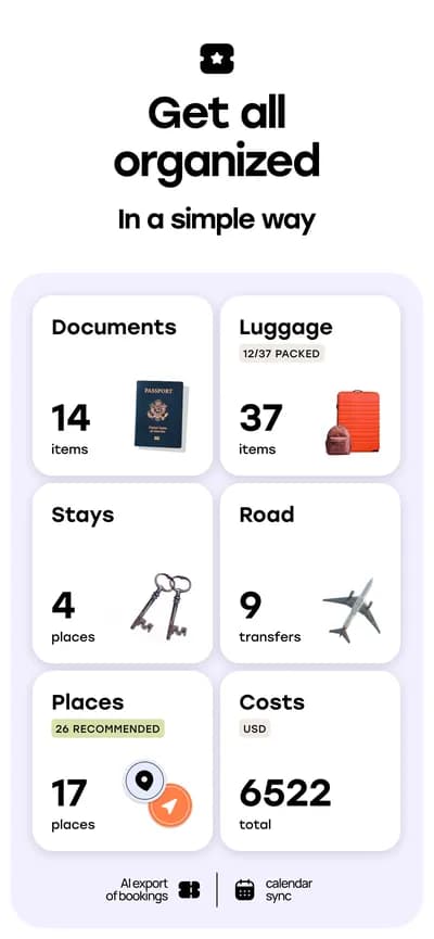 Travel Tracker screenshot style