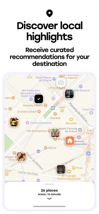 Travel Tracker screenshot style