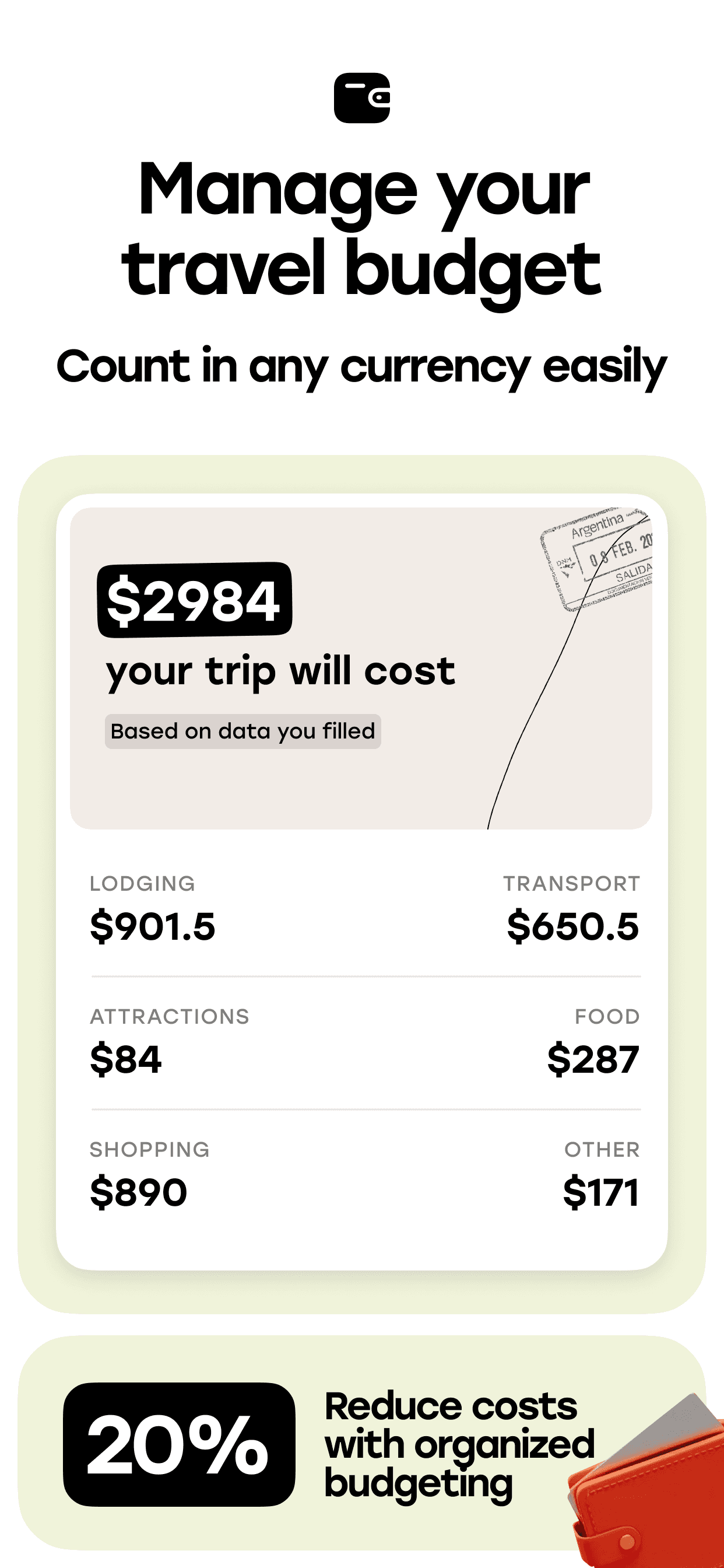 Travel Tracker App Store screenshot style