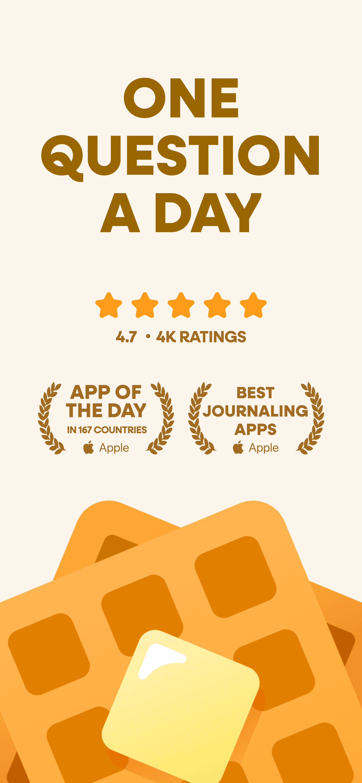 Waffle App Store screenshot style