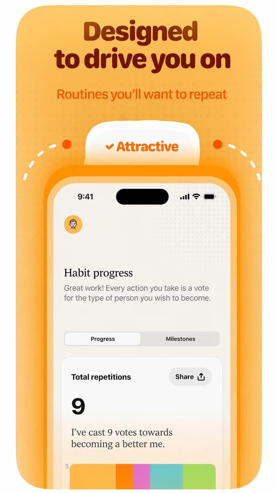 Atoms App Store screenshot style
