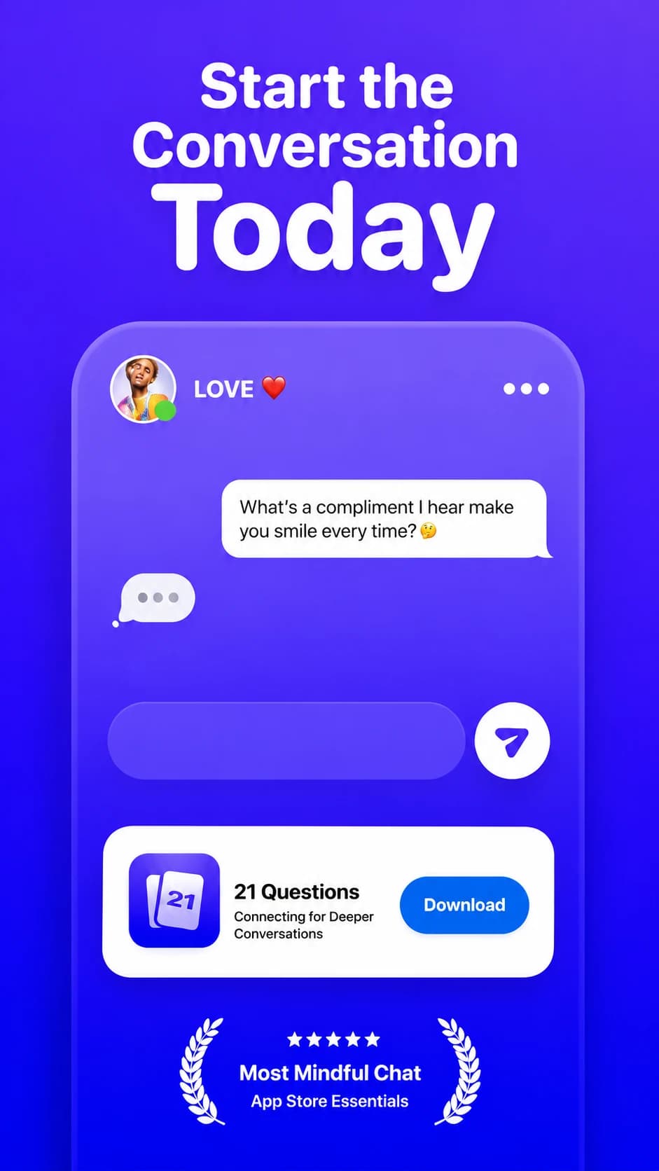 Icebreakr App Store screenshot style